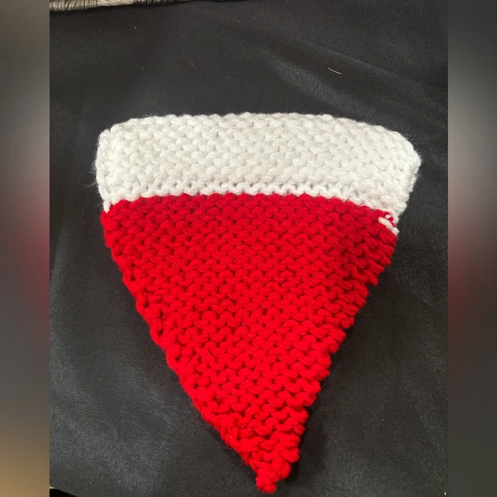 NWOT Large Knit Santa Dog Bandana